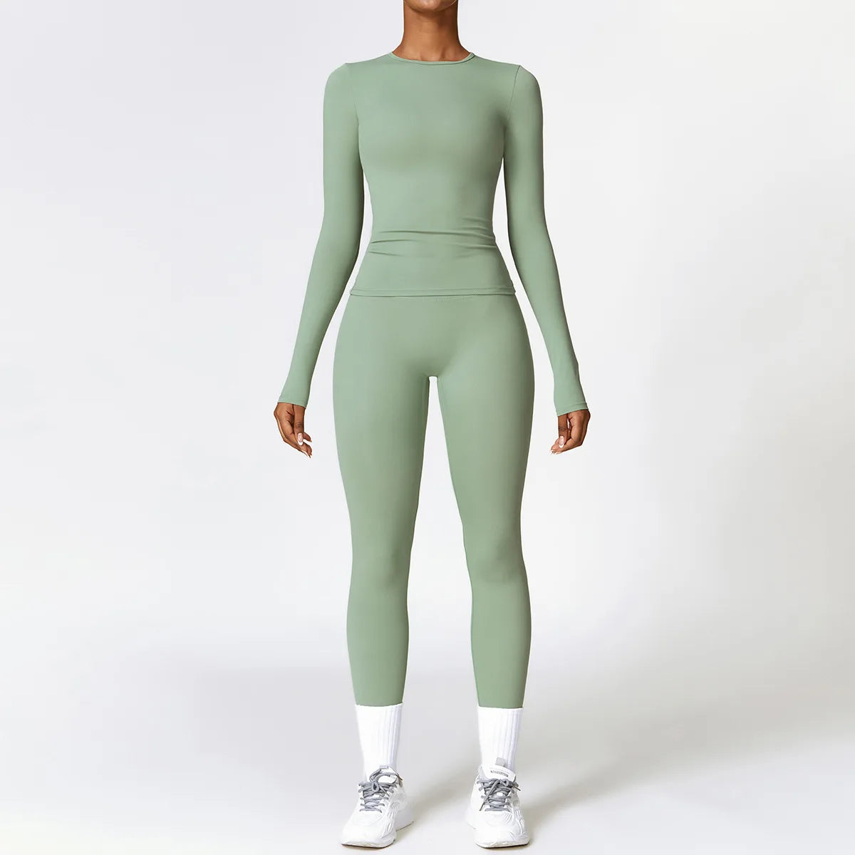 Seamless Yoga Set for Women - 2-Piece Sportswear Collection Including Sports Bra and Leggings for Fitness and Gym Activities