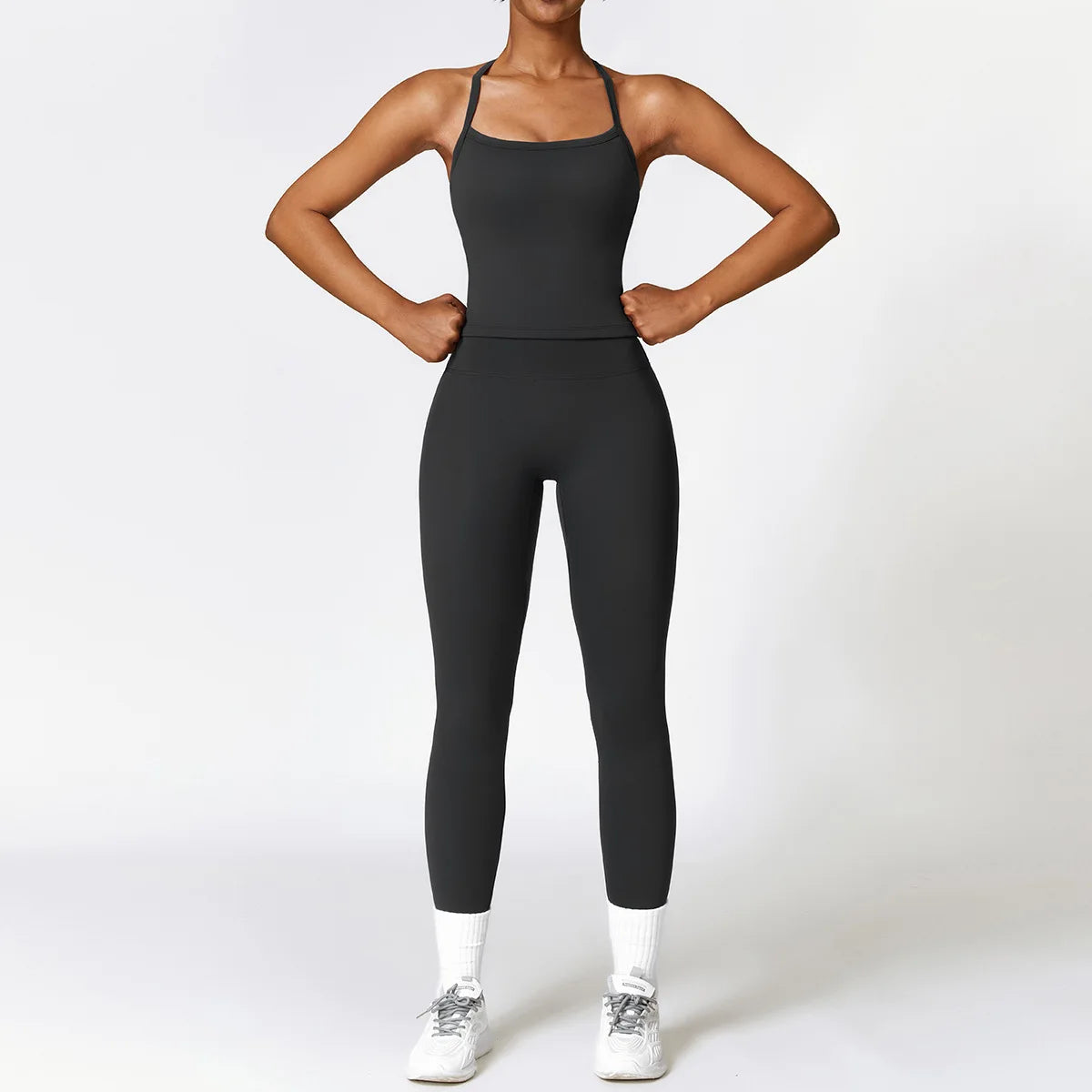 Seamless Yoga Set for Women - 2-Piece Sportswear Collection Including Sports Bra and Leggings for Fitness and Gym Activities
