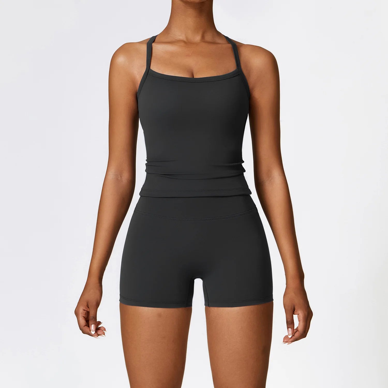 Seamless Yoga Set for Women - 2-Piece Sportswear Collection Including Sports Bra and Leggings for Fitness and Gym Activities