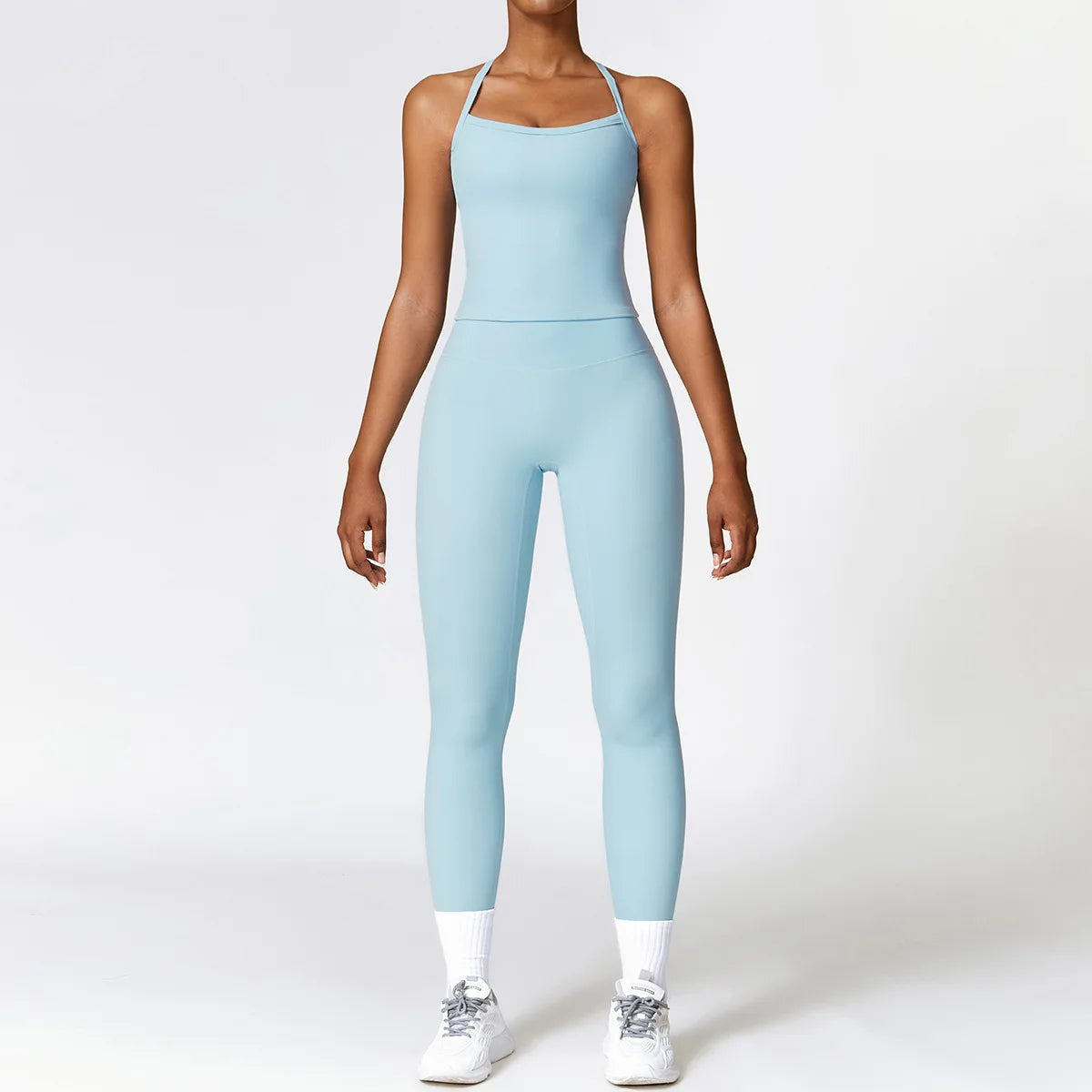 Seamless Yoga Set for Women - 2-Piece Sportswear Collection Including Sports Bra and Leggings for Fitness and Gym Activities