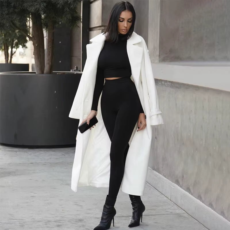 Elevate Your Workout Wardrobe with Our Stylish Women's 2-Piece Fitness Set - Long Sleeve Crop Top & Bodycon Leggings