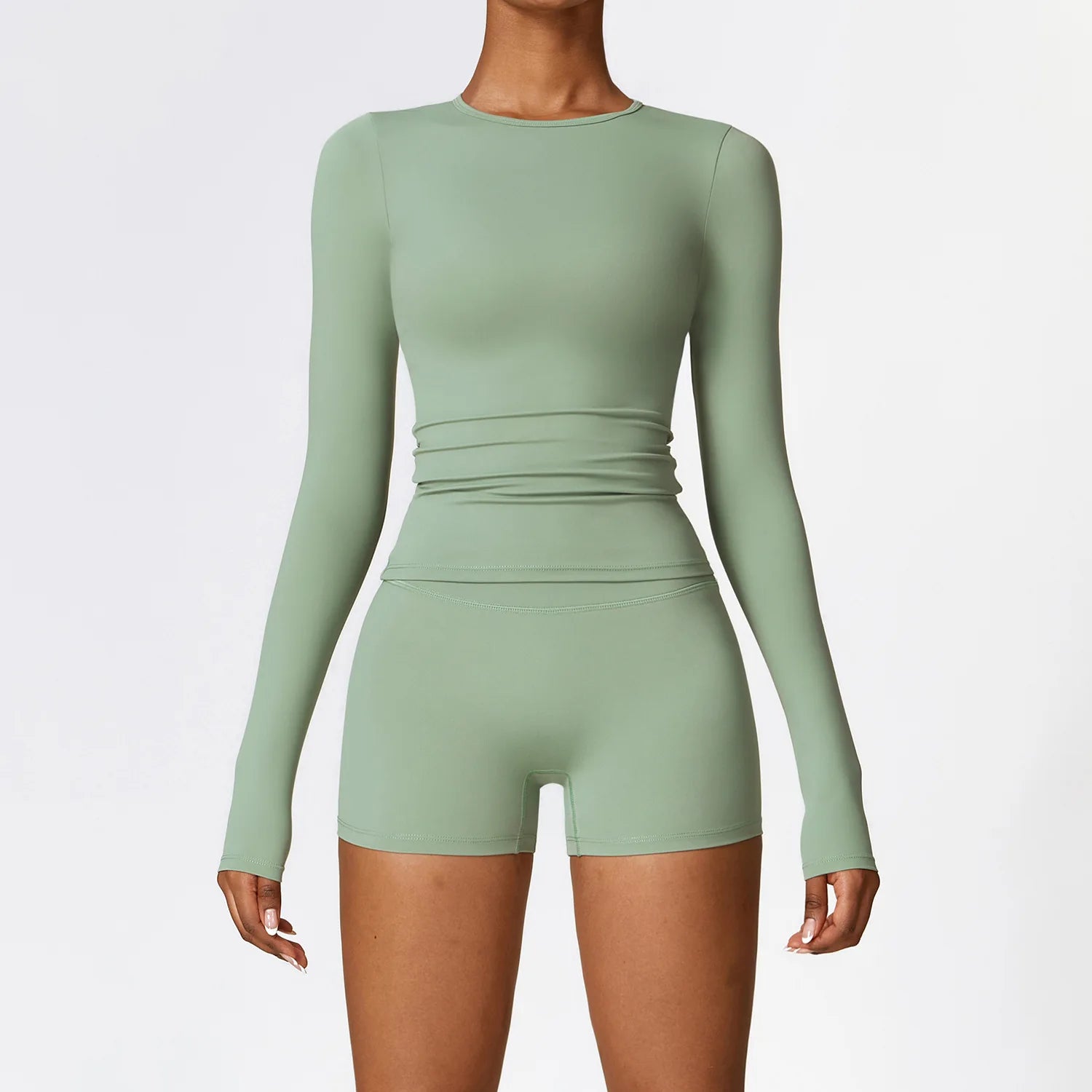 Seamless Yoga Set for Women - 2-Piece Sportswear Collection Including Sports Bra and Leggings for Fitness and Gym Activities