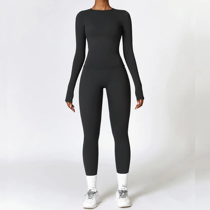 Seamless Yoga Set for Women - 2-Piece Sportswear Collection Including Sports Bra and Leggings for Fitness and Gym Activities