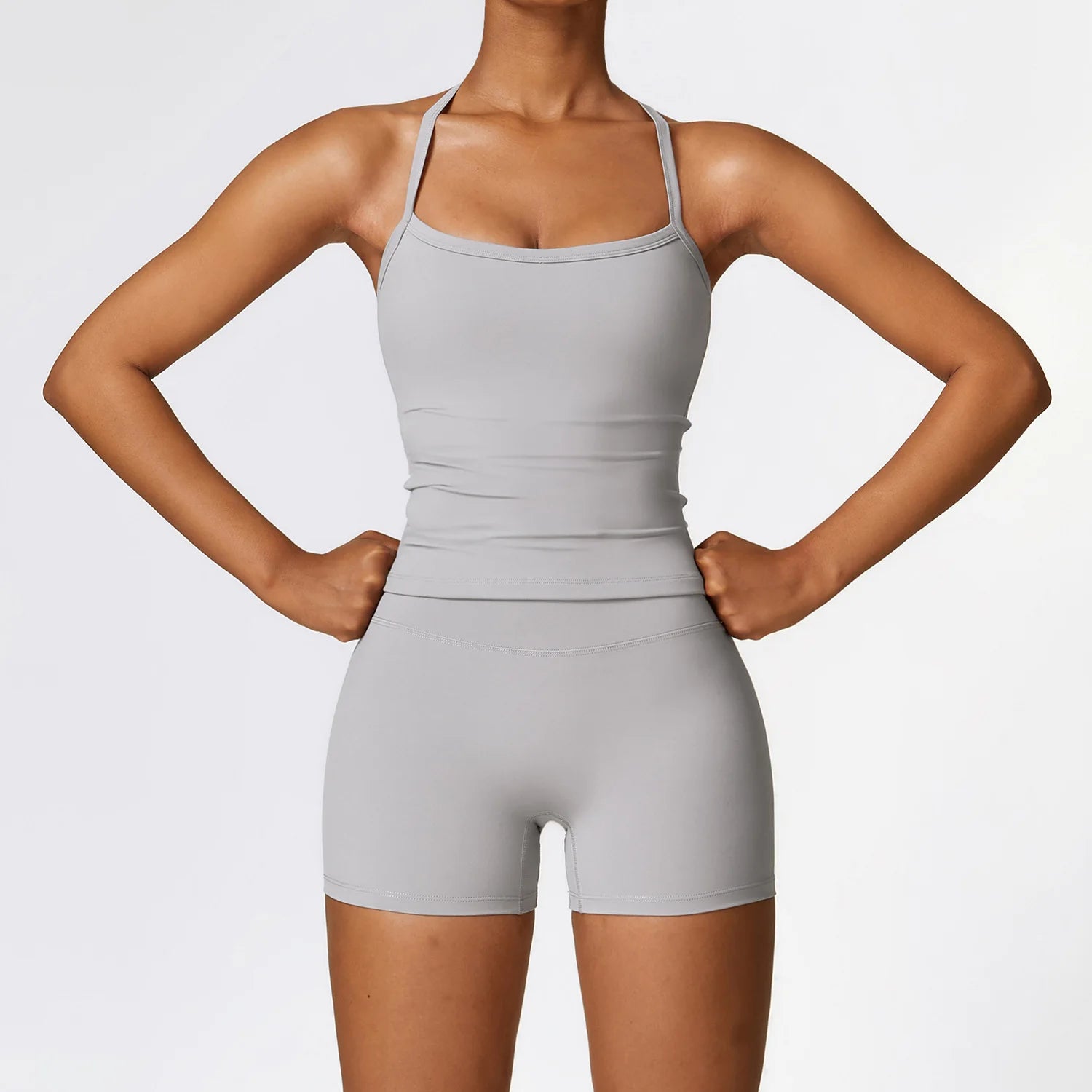 Seamless Yoga Set for Women - 2-Piece Sportswear Collection Including Sports Bra and Leggings for Fitness and Gym Activities