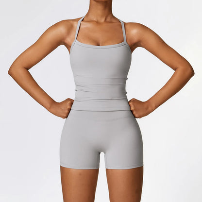 Seamless Yoga Set for Women - 2-Piece Sportswear Collection Including Sports Bra and Leggings for Fitness and Gym Activities