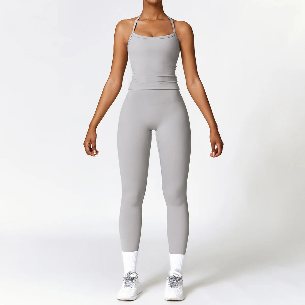 Seamless Yoga Set for Women - 2-Piece Sportswear Collection Including Sports Bra and Leggings for Fitness and Gym Activities