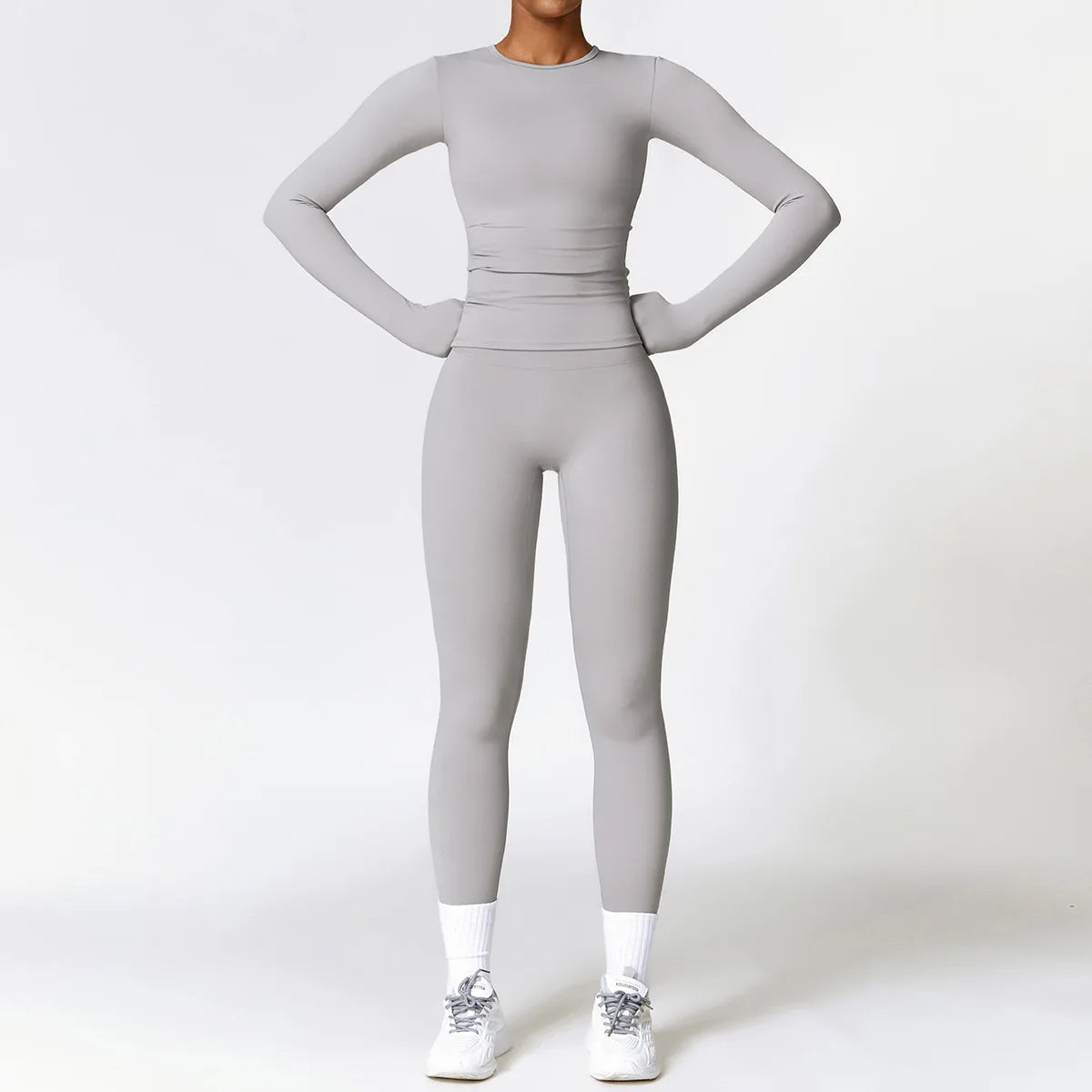 Seamless Yoga Set for Women - 2-Piece Sportswear Collection Including Sports Bra and Leggings for Fitness and Gym Activities
