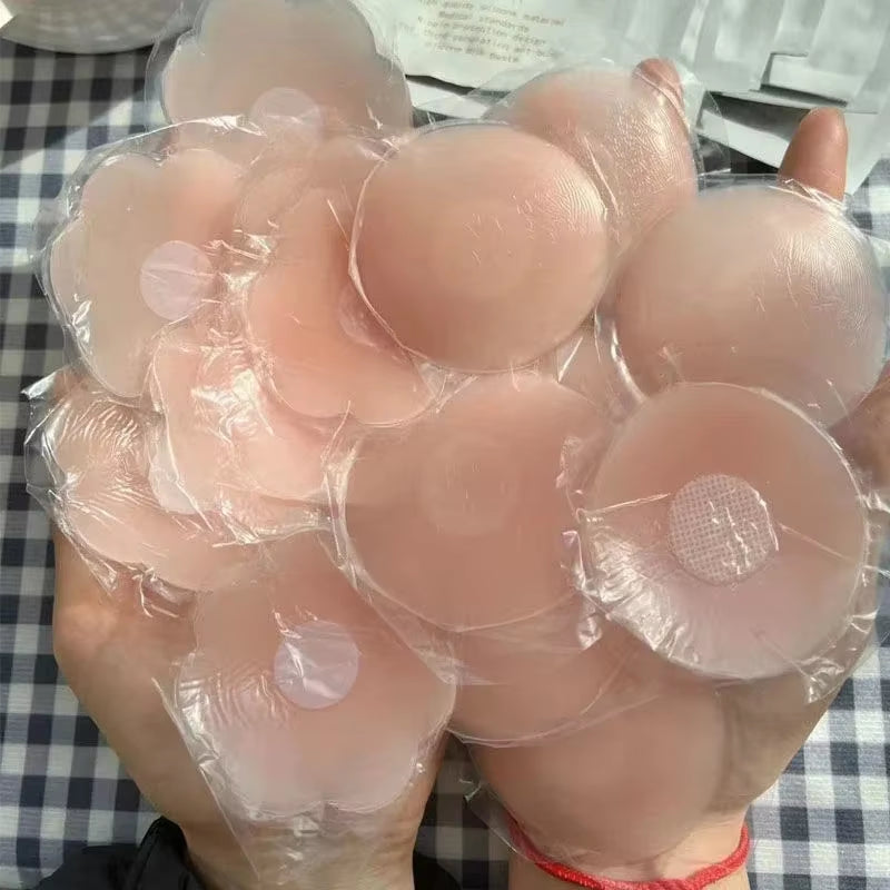 Experience Ultimate Comfort with 2PCS Reusable Silicone Nipple Covers - Invisible Breast Pasties for Women