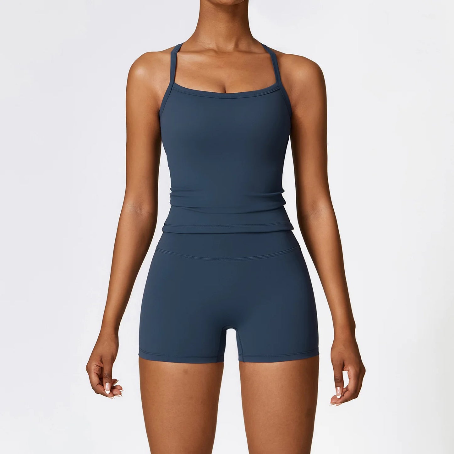 Seamless Yoga Set for Women - 2-Piece Sportswear Collection Including Sports Bra and Leggings for Fitness and Gym Activities