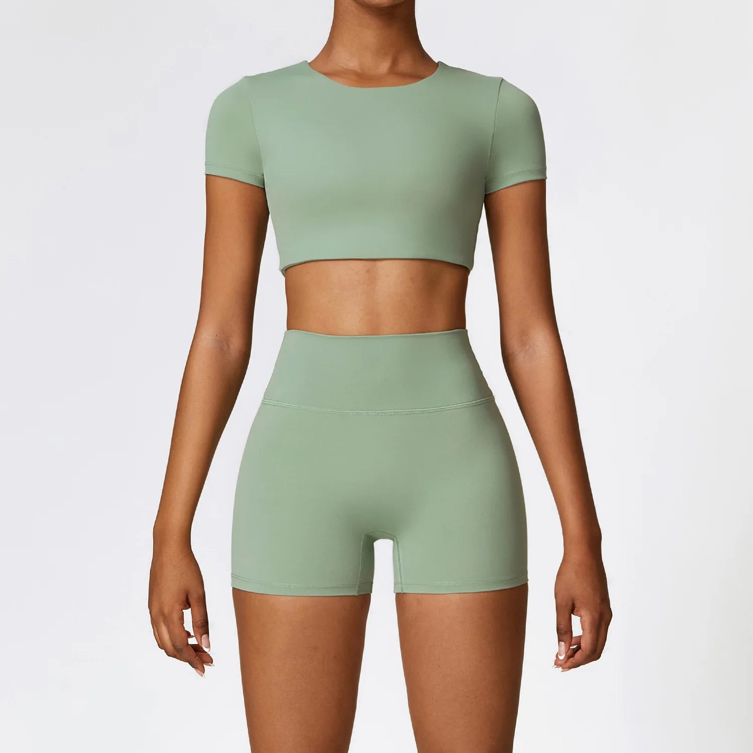 Seamless Yoga Set for Women - 2-Piece Sportswear Collection Including Sports Bra and Leggings for Fitness and Gym Activities